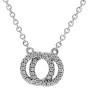 Sterling Silver Cubic Zirconia Interlocking Circles Jewellery Set