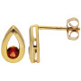 9ct Yellow Gold Garnet Pear Drop Jewellery Set