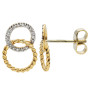 9ct Yellow Gold & Diamond Double Circle Jewellery Set