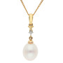 9ct Yellow Gold Pearl & Diamond Jewellery Set