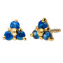  9ct Yellow Gold Tanzanite Trefoil Cluster Earrings & Pendant Jewellery Set