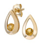 9ct Yellow Gold Citrine Pear Drop Jewellery Set