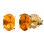 9ct Yellow Gold 6mm Citrine Solitaire Jewellery Set