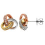 18ct White, Yellow & Rose Gold Diamond Knot Jewellery Set