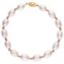 9ct Yellow Gold Pink Rice Pearl Jewellery Set