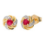 9ct Yellow Gold Ruby & Diamond Jewellery Set