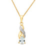 9ct Yellow Gold Aquamarine & Diamond Twist Jewellery Set