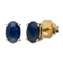 9ct Yellow Gold 6mm Oval Sapphire Solitaire Jewellery Set