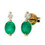 9ct Yellow Gold Emerald & Diamond Jewellery Set