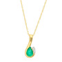 9ct Yellow Gold Emerald & Diamond Curl Jewellery Set