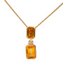 9ct Yellow Gold Citrine Double Drop Jewellery Set