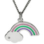 Sterling Silver & Diamond Children's Rainbow Jewellery Set