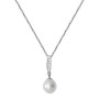 Sterling Silver Pearl & Cubic Zirconia Jewellery Set