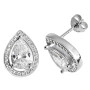 Sterling Silver Pear Shape Cubic Zirconia Jewellery Set 
