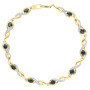 9ct Yellow Gold Sapphire & Diamond Twist Jewellery Set