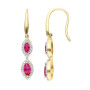 9ct Yellow Gold Ruby & Diamond Marquise Jewellery Set