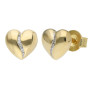 9ct Yellow Gold Diamond Heart Jewellery Set