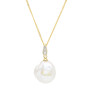9ct Yellow Gold Baroque Pearl & Diamond Jewellery Set