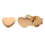 9ct Rose Gold Heart Pendant & Stud Earrings Set