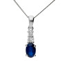 9ct White Gold Sapphire & Diamond Drop Jewellery Set