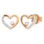9ct Rose Gold Diamond Heart jewellery Set