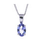 9ct White Gold 6mm Oval Tanzanite Solitaire Jewellery Set