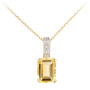 9ct White Gold Citrine & Diamond Jewellery Set