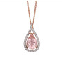  9ct Rose Gold Morganite & Diamond Jewellery Set