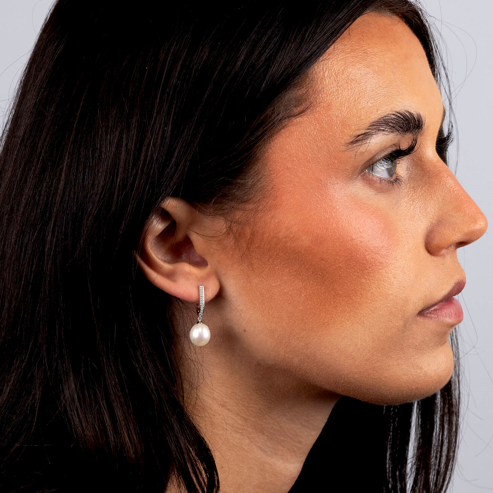 Flowing Pear and Baguette Diamond Earrings – Loraida Jewelry