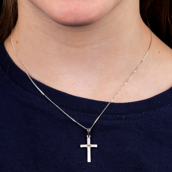 Cross Necklace Kids Cross Chain Gold Filled Cross Pendant Children's Cross  Necklace Dainty Cross Pendant With Mariner Chain - Etsy
