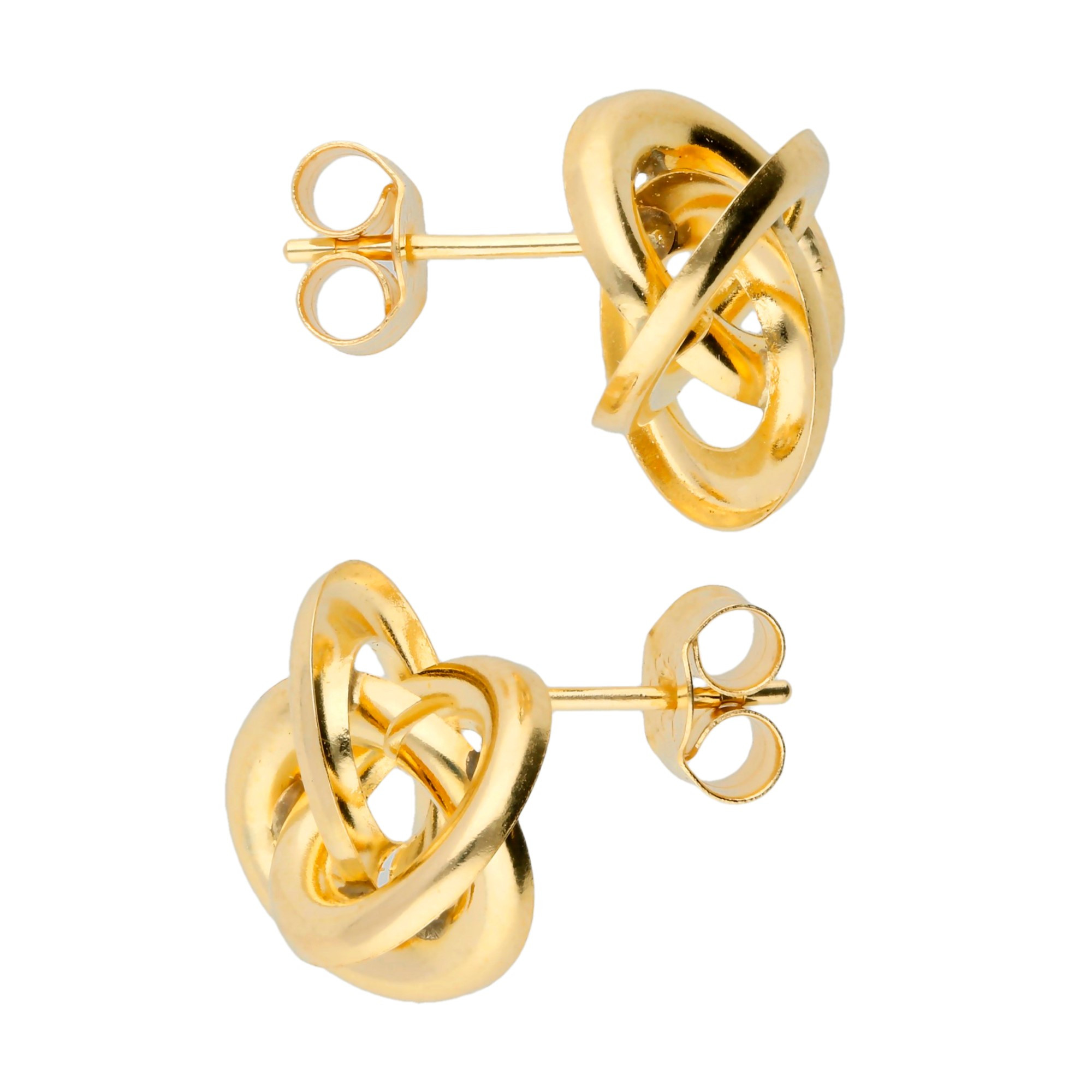 9ct Yellow Gold Large Knot Stud Earrings | Buy Online | Free Insured UK ...