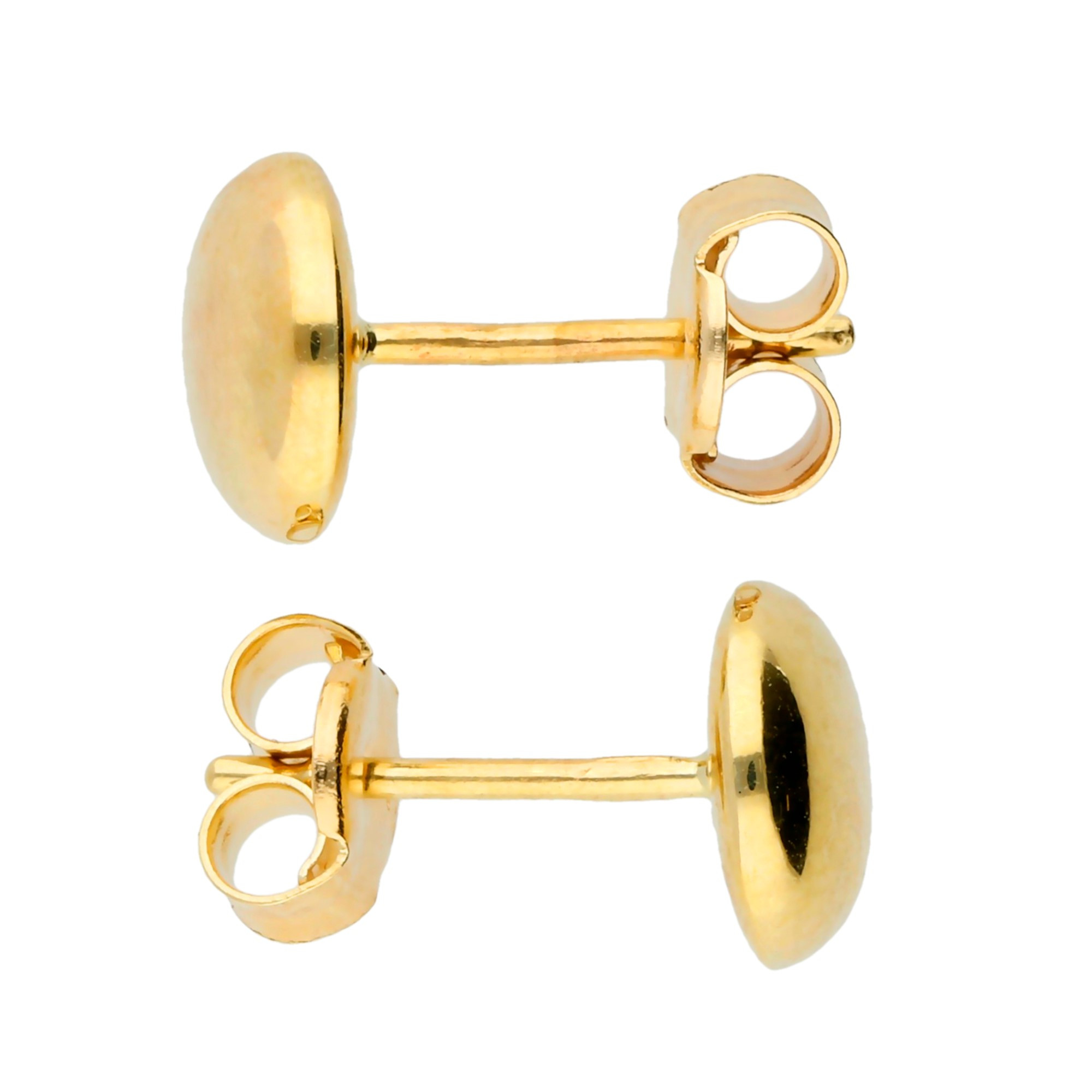 9ct Yellow Gold 6mm Button Studs | Buy Online | Free Insured UK Delivery