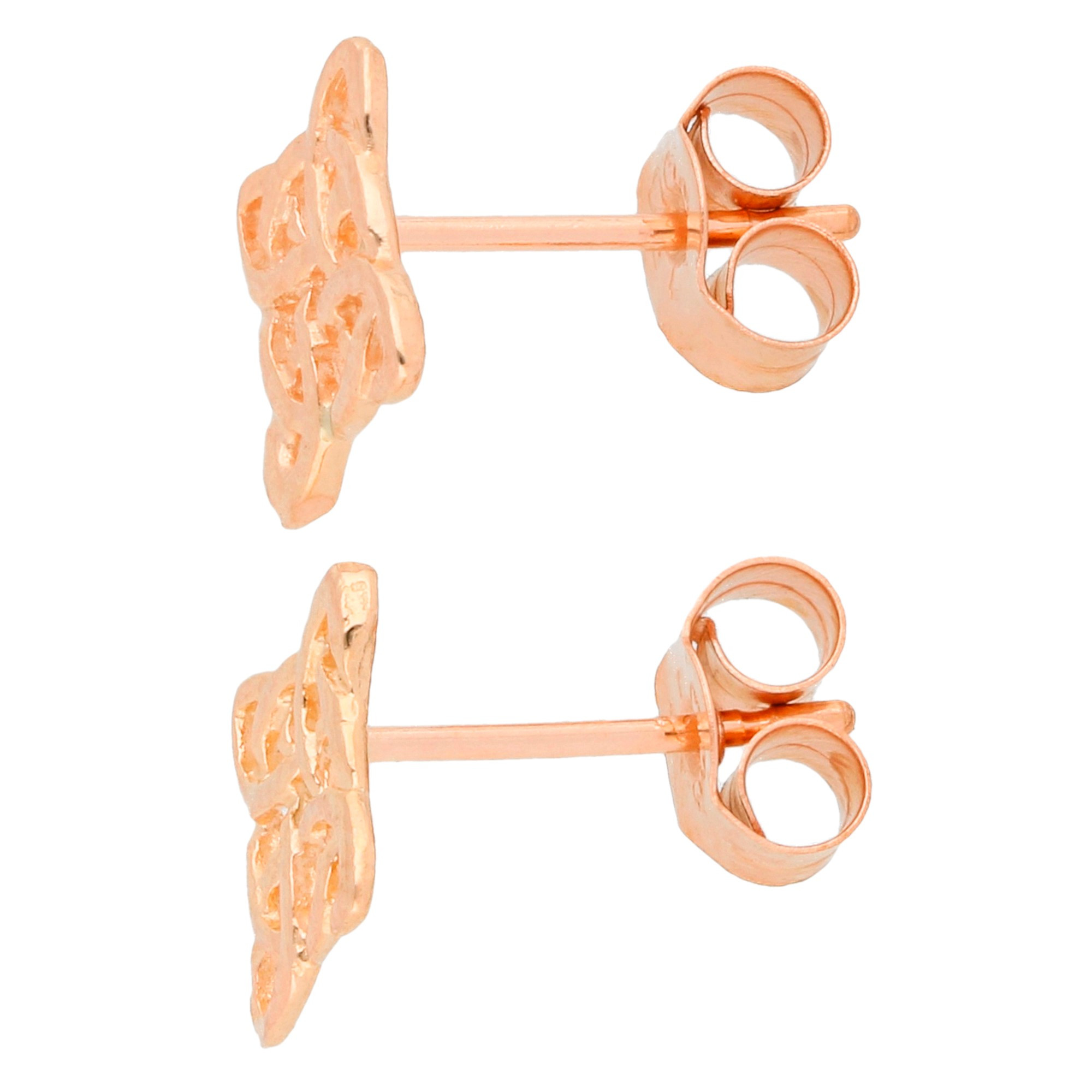 9CT Rose Gold Round Celtic Stud Earrings