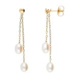 9ct Gold Pearl Drop Earrings