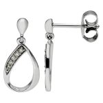 9ct White Gold Earrings