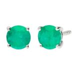 9ct White Gold Stud Earrings