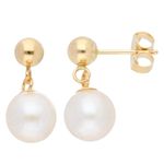 Gold Pearl Earrings