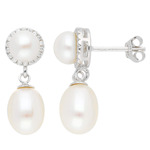 Silver Pearl Earrings