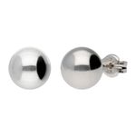 White Gold Ball Earrings