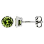 White Gold Peridot Earrings