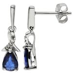 White Gold Sapphire Earrings