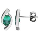 White Gold Stud Earrings