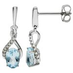 White Gold Topaz Earrings