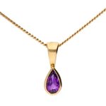 9ct Gold Amethyst Necklaces