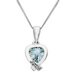 9ct White Gold Aquamarine Necklaces