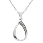 9ct White Gold Diamond Necklaces