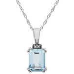White Gold Aquamarine Necklaces