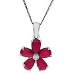 White Gold Ruby Necklaces