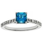 9ct White Gold Topaz Rings