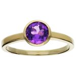 Amethyst Solitaire Rings